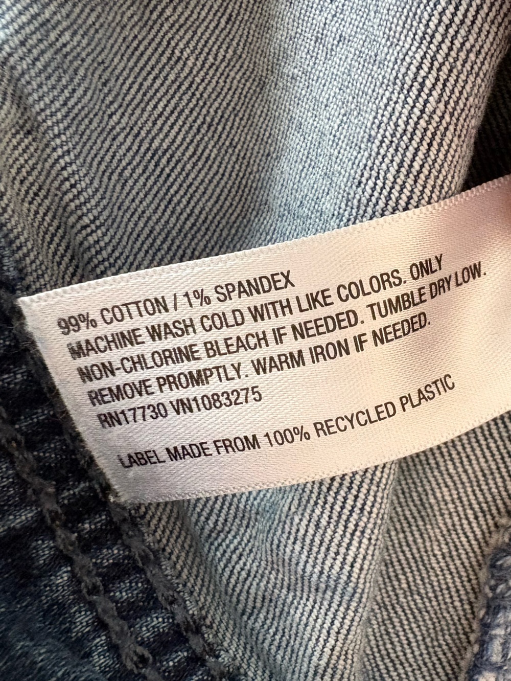 Universal Thread Denim Jacket Medium Stretch Trucker Blue Copper Buttons - Picture 5 of 8